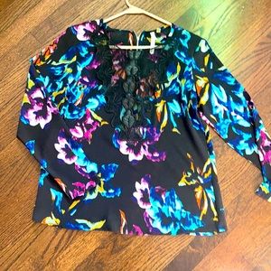 NY Collection flower blouse
